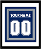 Toronto Nameplate & Number (Back) Combined - Road/Home Blue (2000-2007) - Triple Mat 1