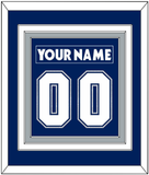 Toronto Nameplate & Number (Back) Combined - Road/Home Blue (2000-2007) - Triple Mat 2