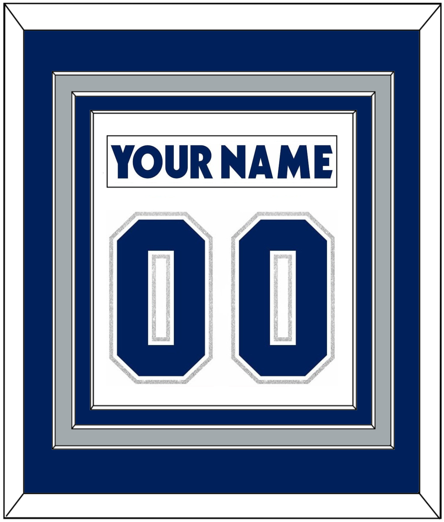 Toronto Nameplate & Number (Back) Combined - Home/Road White (2000-2007) - Premier Tier 2