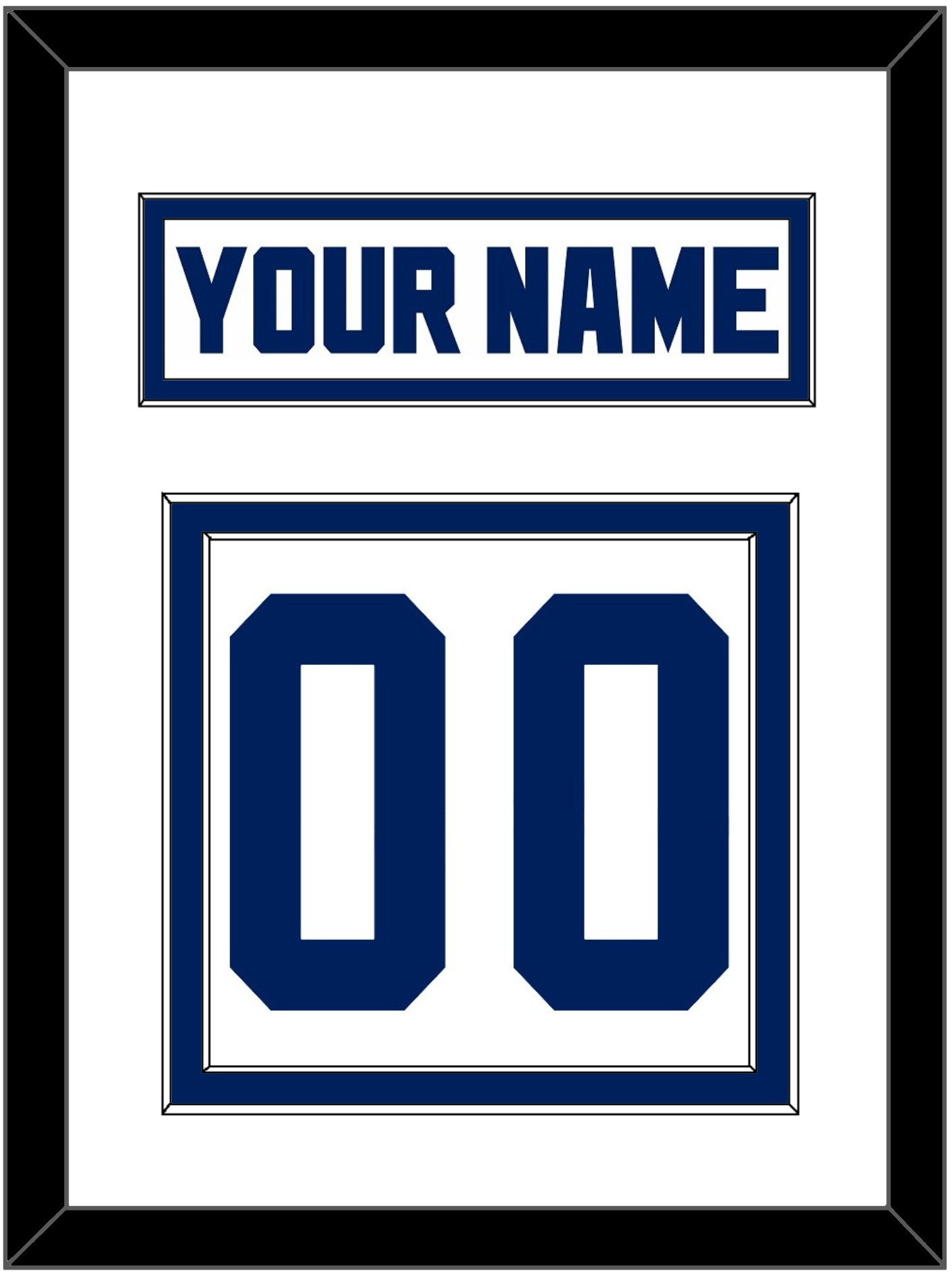 Toronto Nameplate & Number (Back) - Home White (1992-1997) - Signature Tier 1