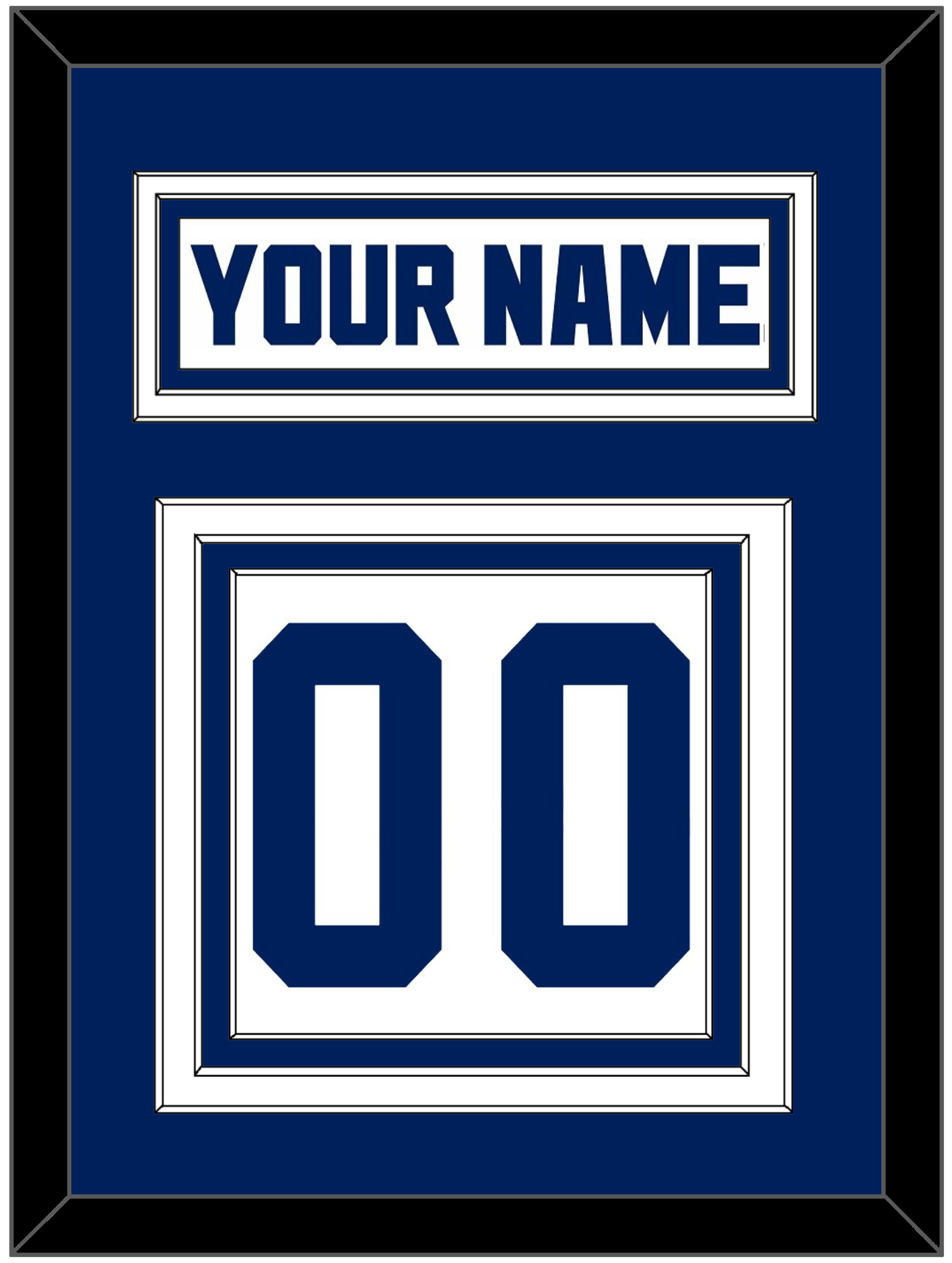 Toronto Nameplate & Number (Back) - Home White (1992-1997) - Premier Tier 1