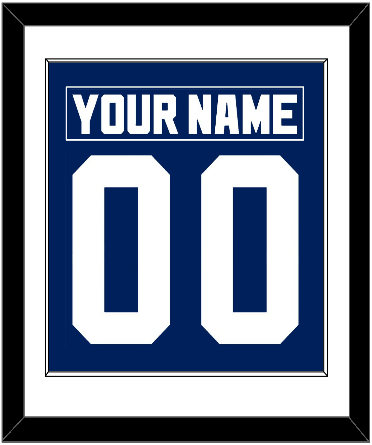 Toronto Nameplate & Number (Back) Combined - Road Blue (1992-1997) - Essential Tier 1