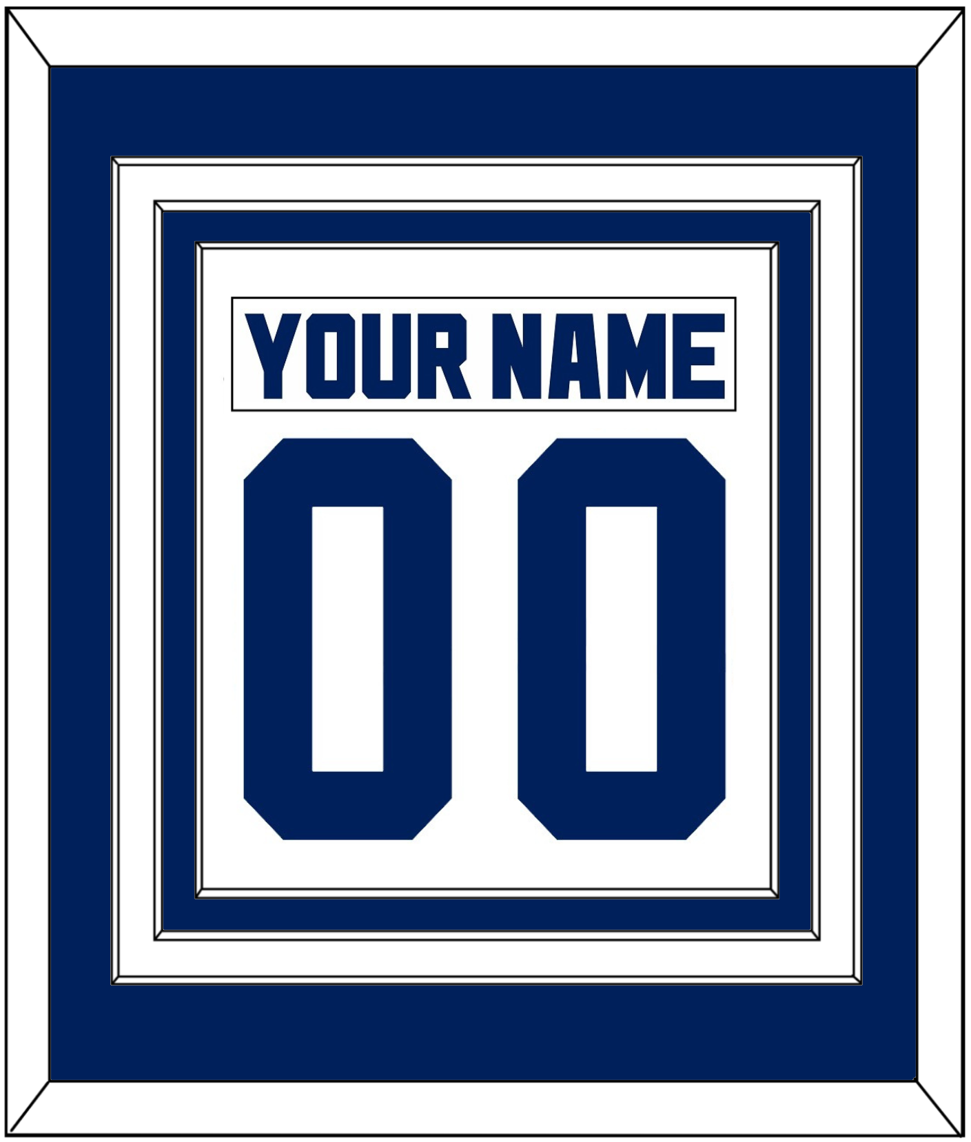 Toronto Nameplate & Number (Back) Combined - Home White (1992-1997) - Premier Tier 1