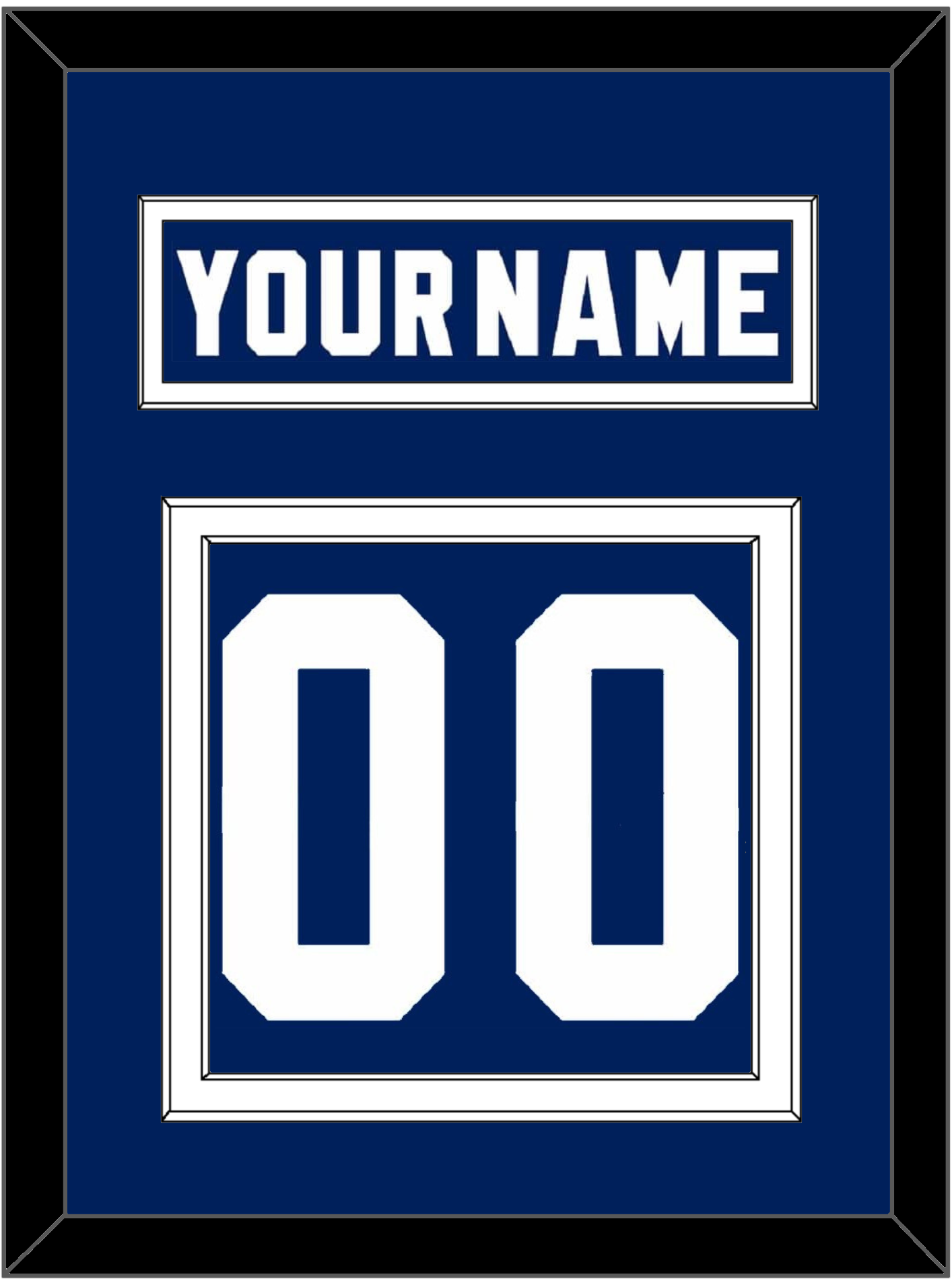 Toronto Nameplate & Number (Back) - Road Blue (1978-1992) - Signature Tier 1