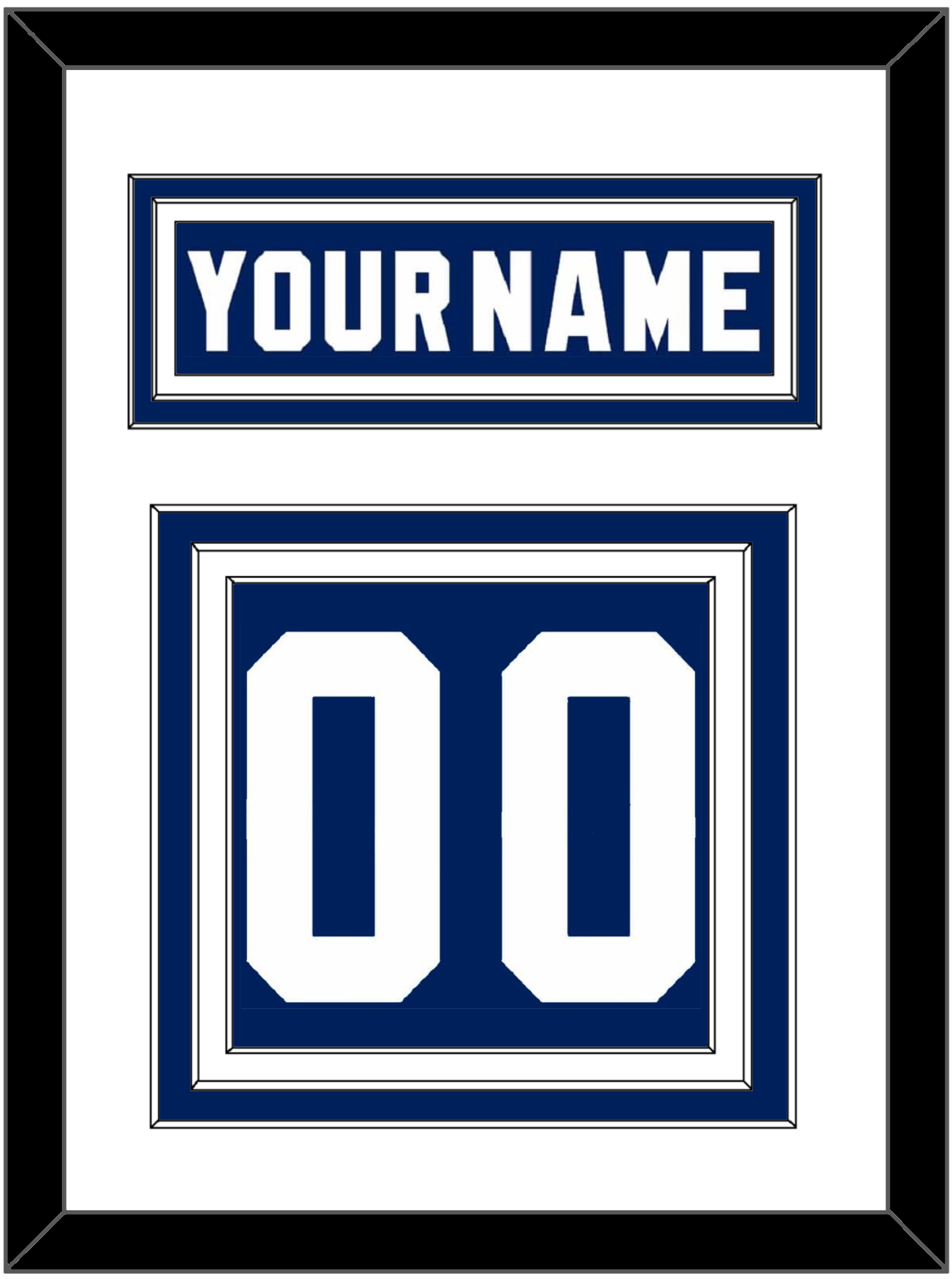 Toronto Nameplate & Number (Back) - Road Blue (1978-1992) - Premier Tier 1