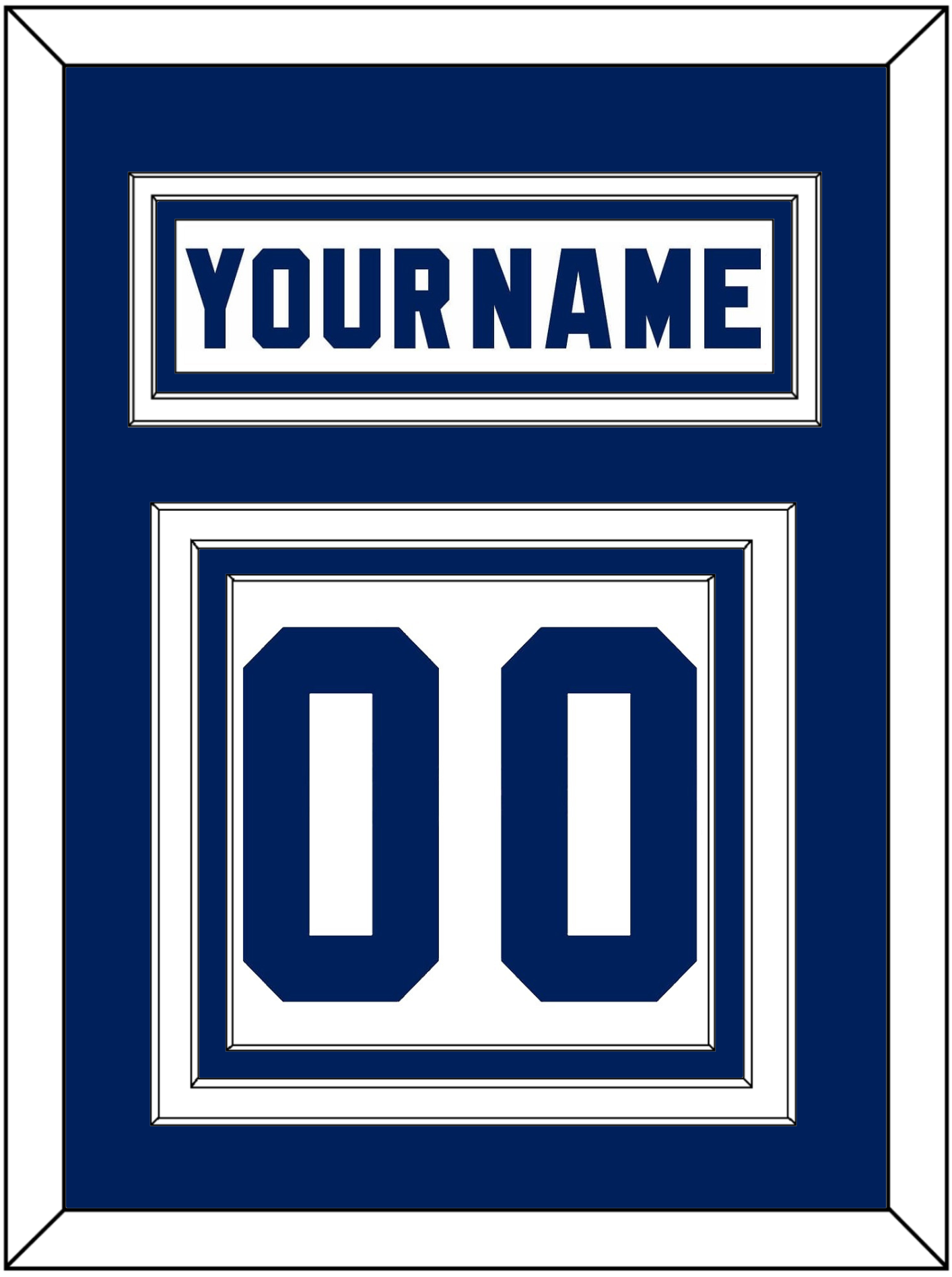 Toronto Nameplate & Number (Back) - Home White (1978-1992) - Premier Tier 1