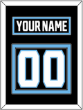 Utah Nameplate & Number (Back) - Home Black - Double Mat 2