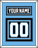 Utah Nameplate & Number (Back) - Home Black - Triple Mat 4