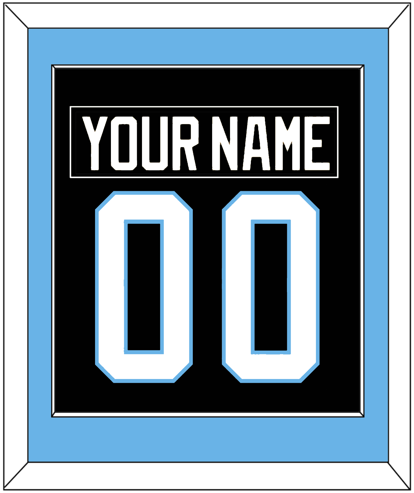 Utah Nameplate & Number (Back) Combined - Home Black (2024-2025) - Essential Tier 2