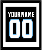 Utah Nameplate & Number (Back) Combined - Home Black - Single Mat 1