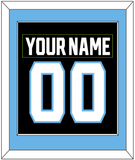 Utah Nameplate & Number (Back) Combined - Home Black - Single Mat 2