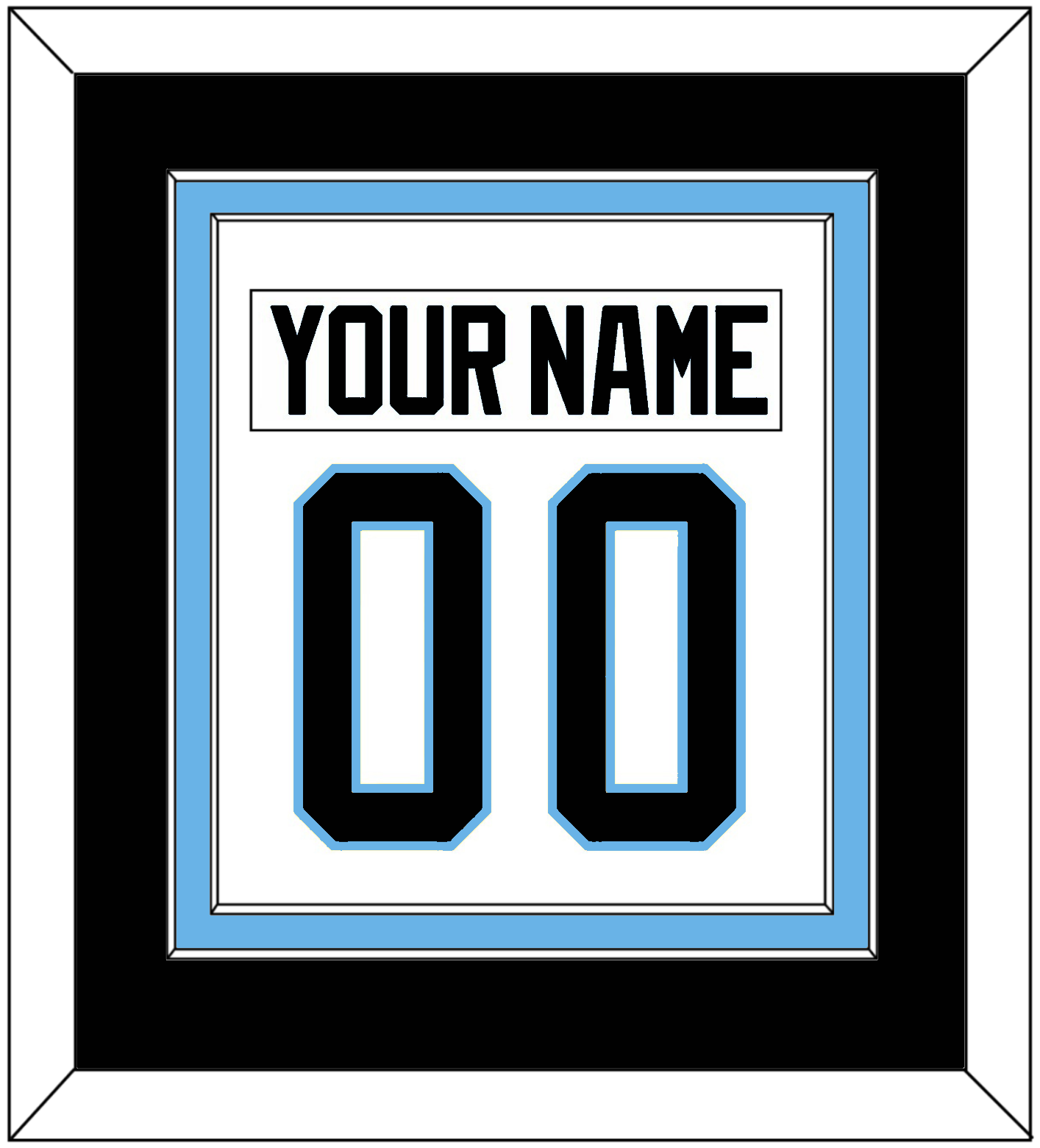 Utah Nameplate & Number (Back) Combined - Road White (2024-2025) - Signature Tier 3