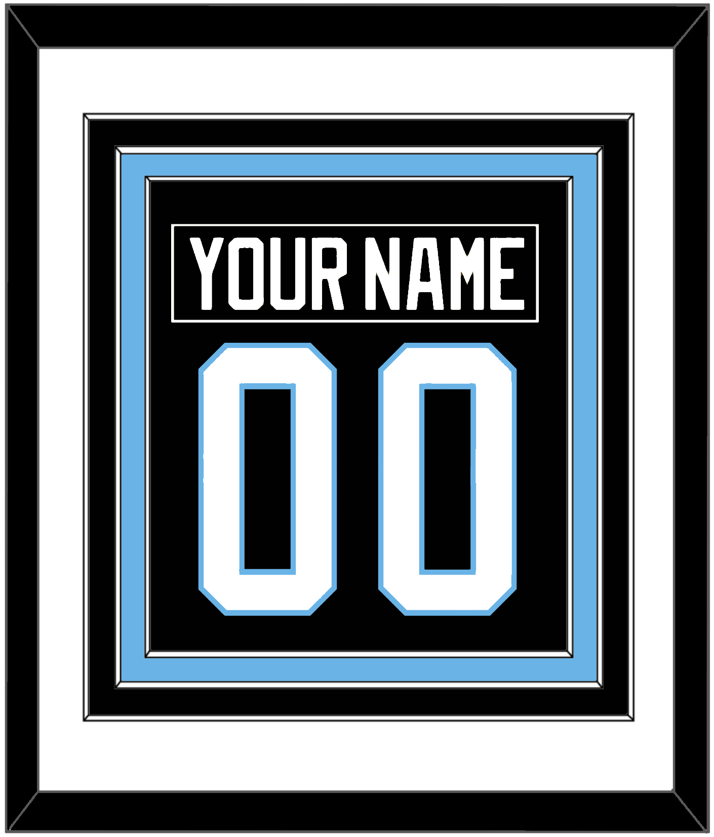 Utah Nameplate & Number (Back) Combined - Home Black (2024-2025) - Premier Tier 1