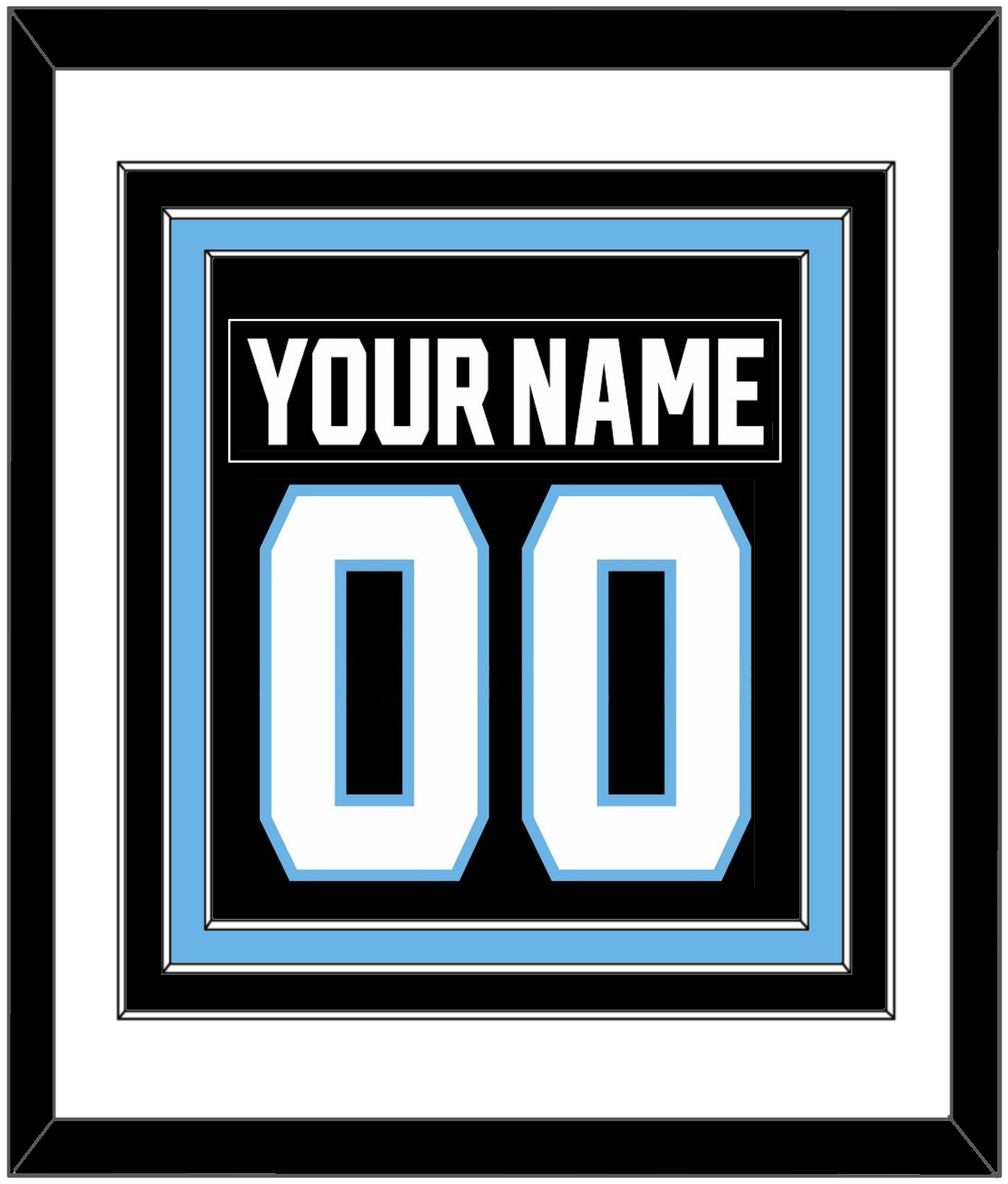 Utah Nameplate & Number (Back) Combined - Home Black - Premier Tier 1