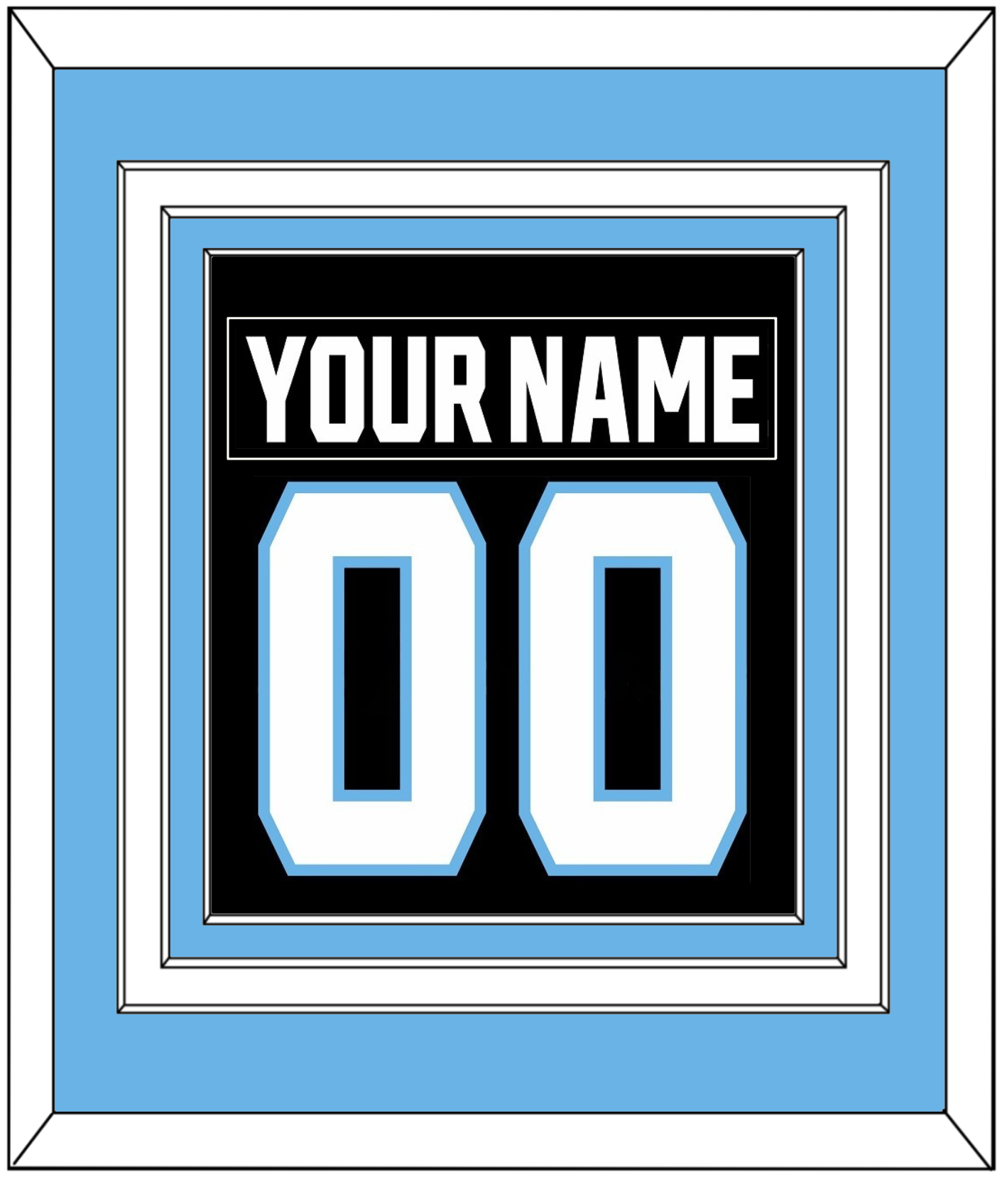 Utah Nameplate & Number (Back) Combined - Home Black - Premier Tier 3