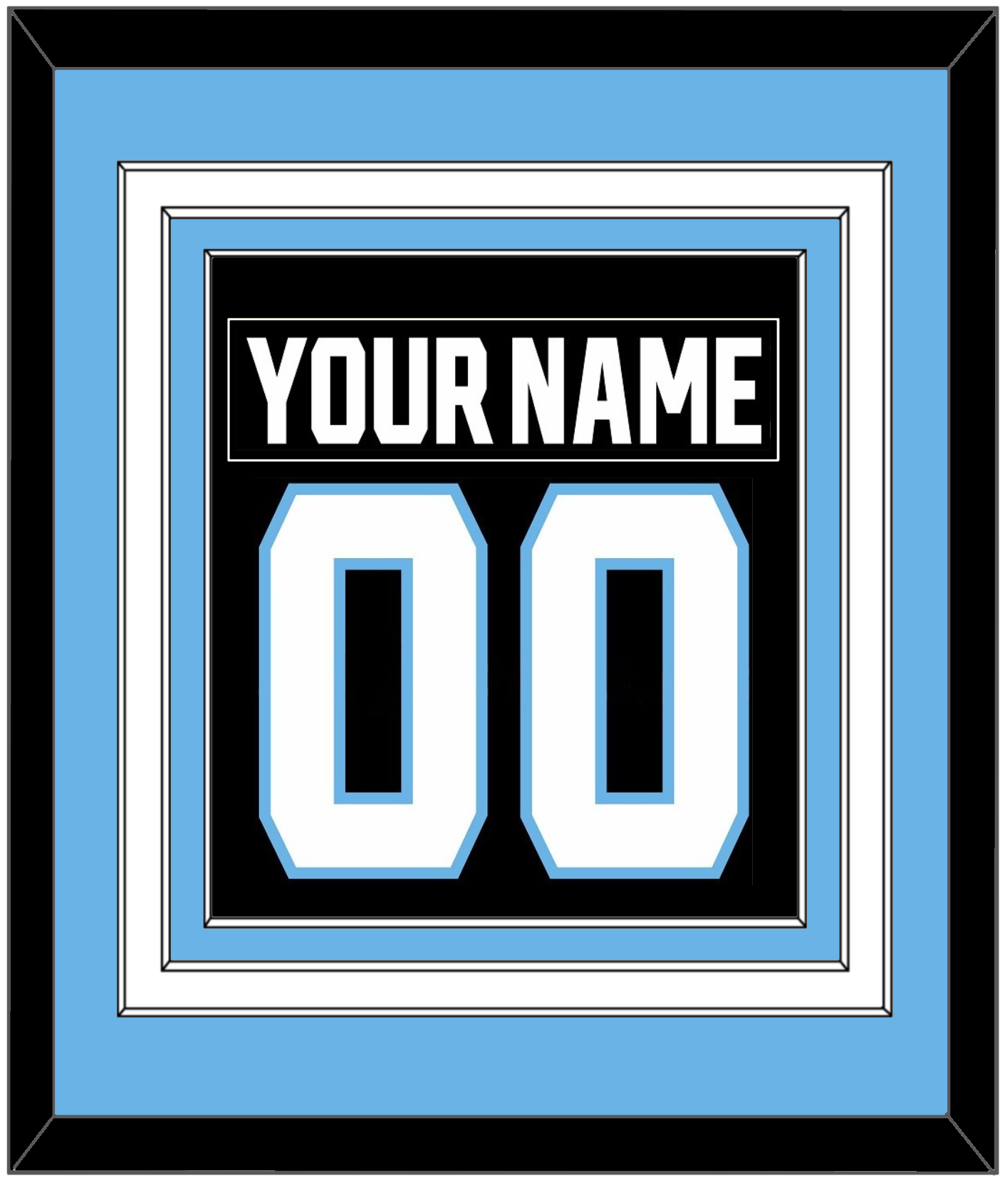 Utah Nameplate & Number (Back) Combined - Home Black - Premier Tier 3