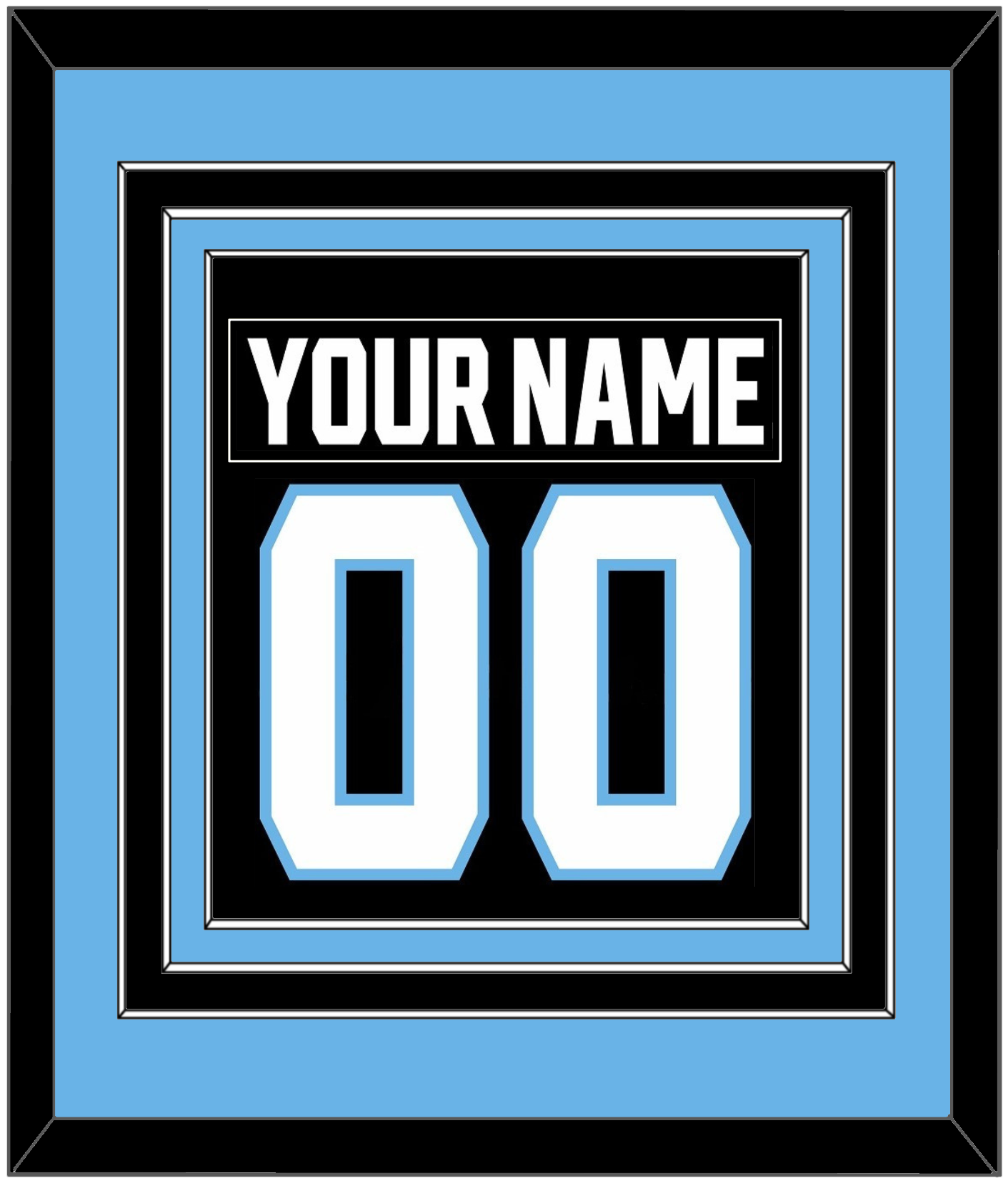 Utah Nameplate & Number (Back) Combined - Home Black - Premier Tier 4