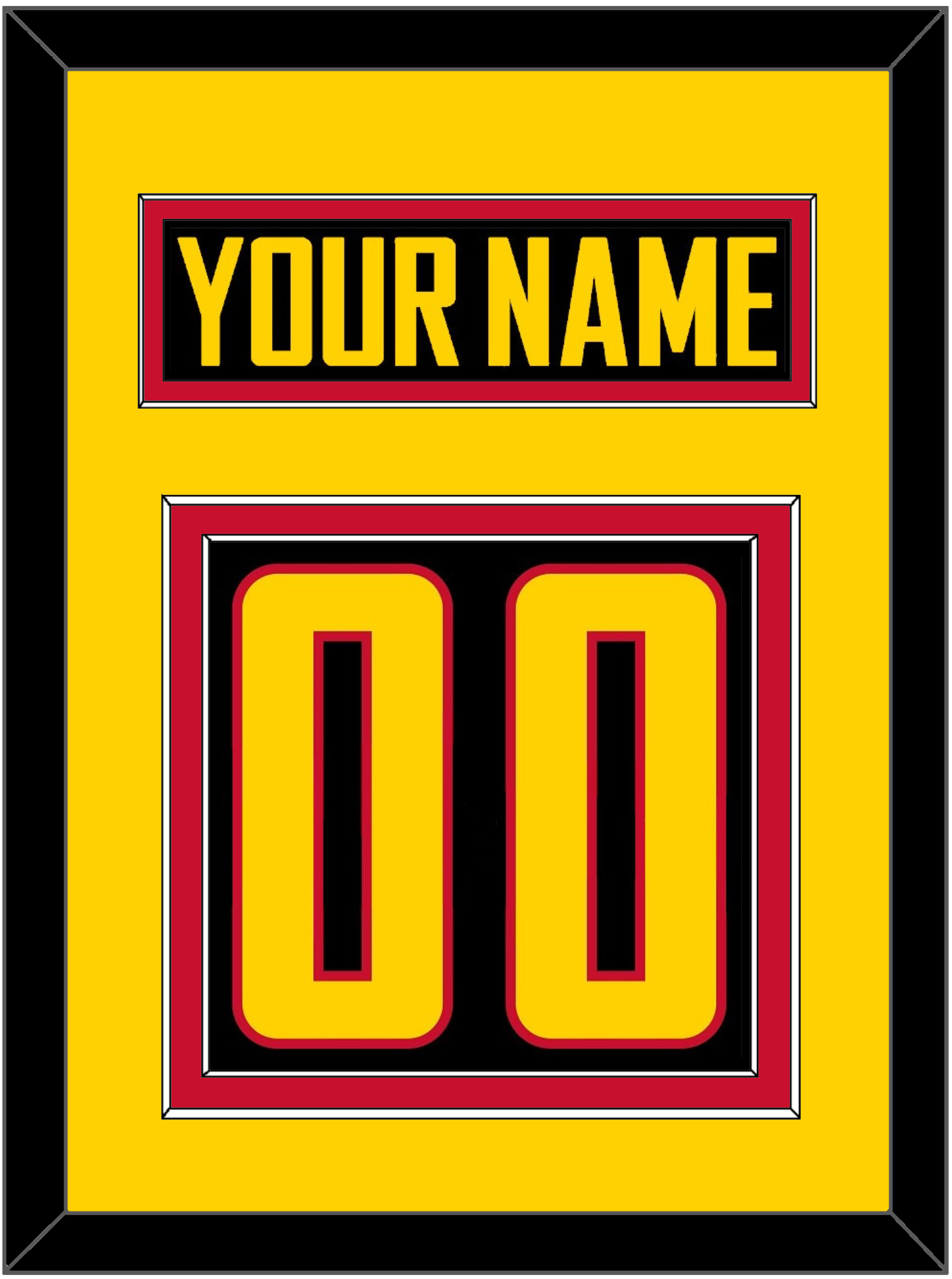 Vancouver Nameplate & Number (Back) - Alternate Black - Signature Tier 3