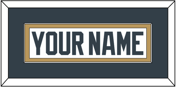 Vegas Nameplate - Road White - Single Mat 1