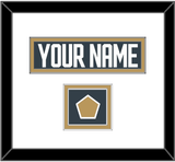Vegas Nameplate & Jersey Logo Patch - Home Steel Gray - Double Mat 1