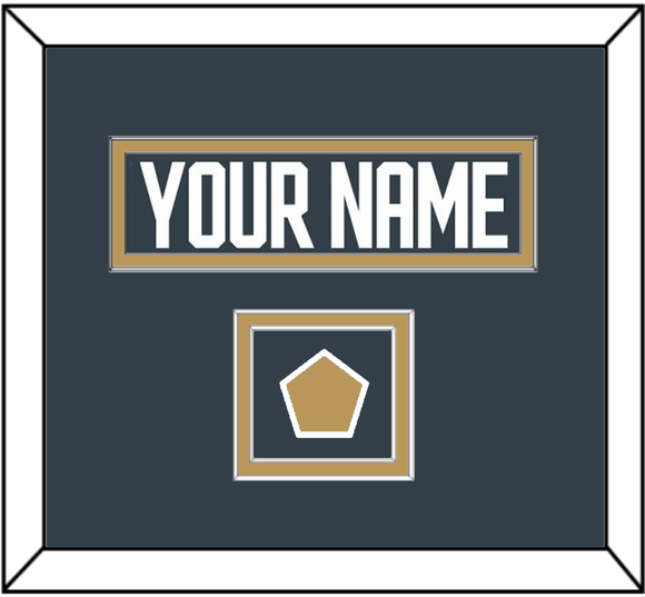 Vegas Nameplate & Jersey Logo Patch - Home Steel Gray - Double Mat 4