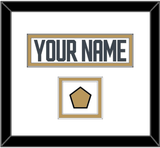 Vegas Nameplate & Jersey Logo Patch - Road White - Double Mat 2