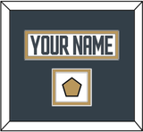 Vegas Nameplate & Jersey Logo Patch - Road White - Double Mat 3