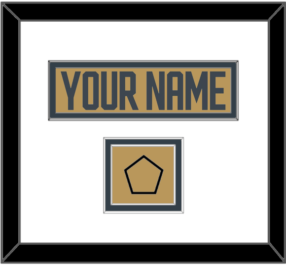 Vegas Nameplate & Jersey Logo Patch - Alternate Gold - Double Mat 1