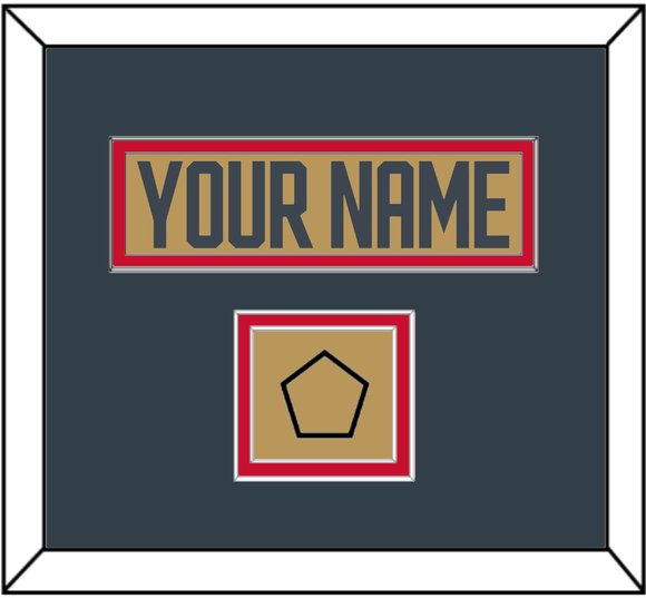 Vegas Nameplate & Jersey Logo Patch - Alternate Gold - Double Mat 3
