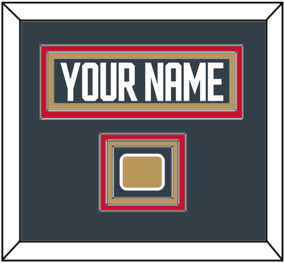 Vegas Nameplate & Jersey Logo Patch - Home Steel Gray - Triple Mat 2