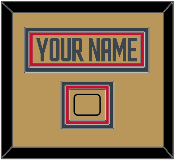 Vegas Nameplate & Jersey Logo Patch - Alternate Gold - Triple Mat 2