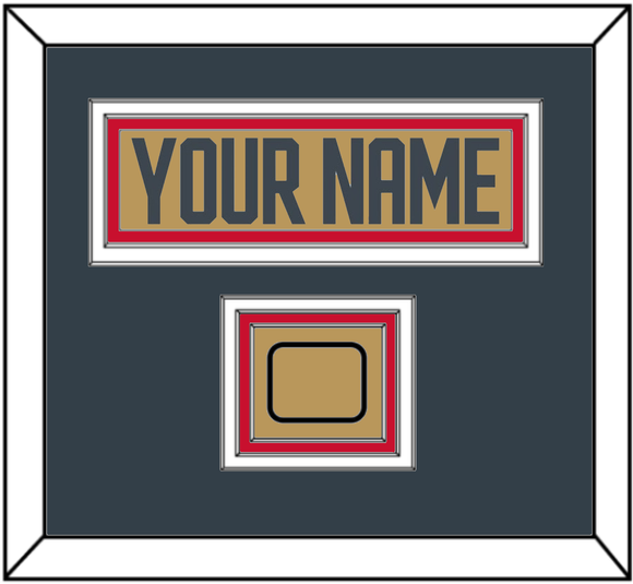 Vegas Nameplate & Jersey Logo Patch - Alternate Gold - Triple Mat 3