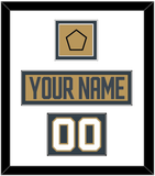 Vegas Nameplate, Number (Shoulder) & Jersey Logo Patch - Alternate Gold - Double Mat 1