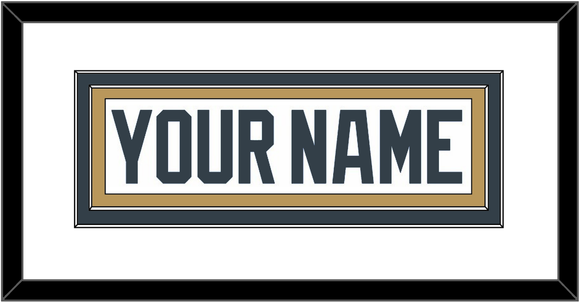 Vegas Nameplate - Road White - Double Mat 1