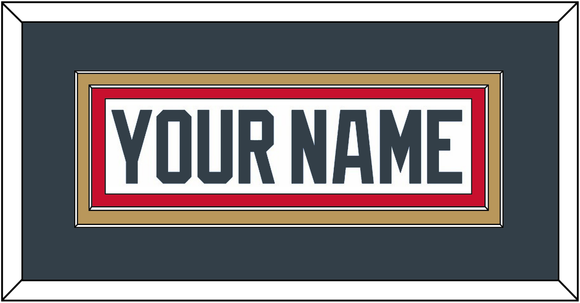 Vegas Nameplate - Road White - Double Mat 2