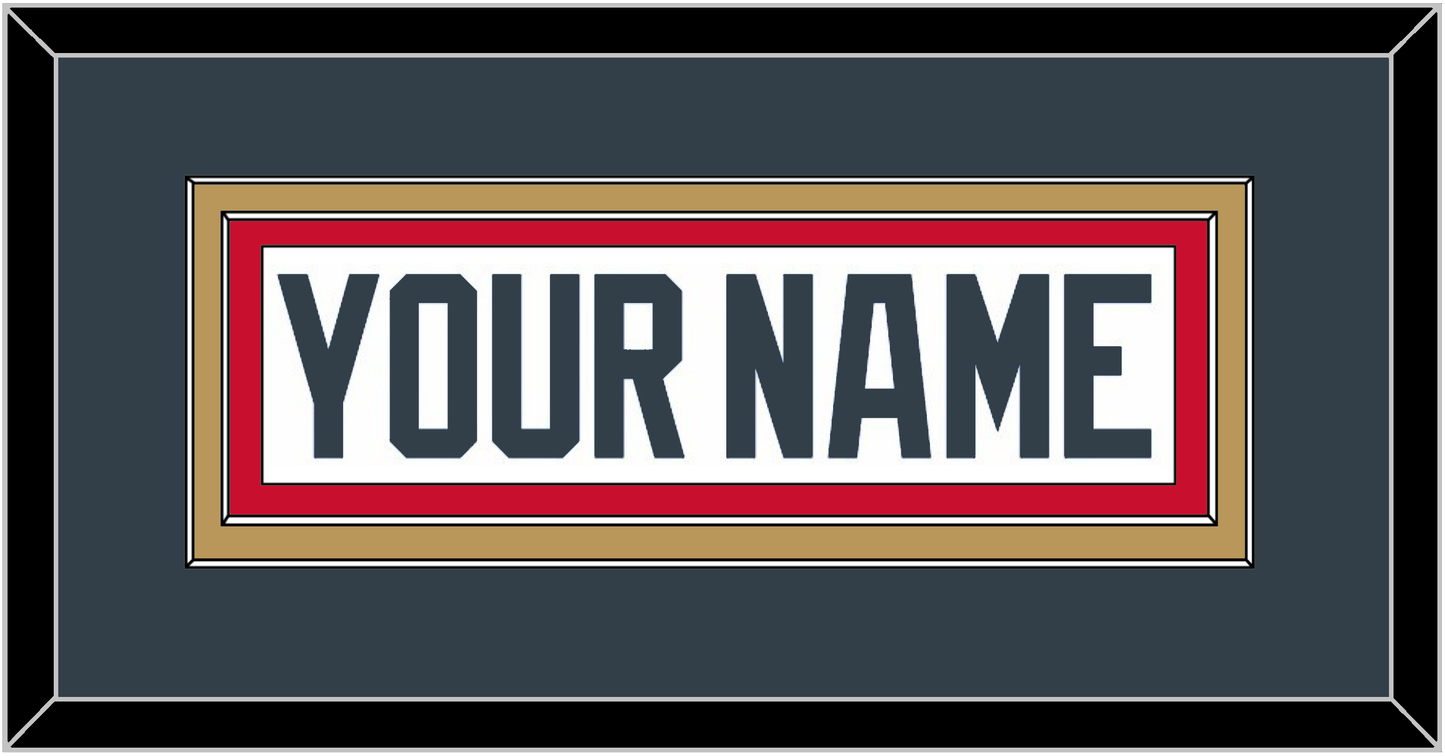 Vegas Nameplate - Road White - Signature Tier 2