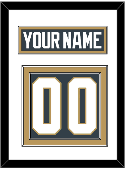 Vegas Nameplate & Number (Back) - Home Steel Gray - Signature Tier 1