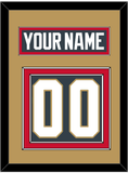 Vegas Nameplate & Number (Back) - Home Steel Gray - Double Mat 2