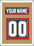 Vegas Nameplate & Number (Back) - Home Steel Gray - Double Mat 2