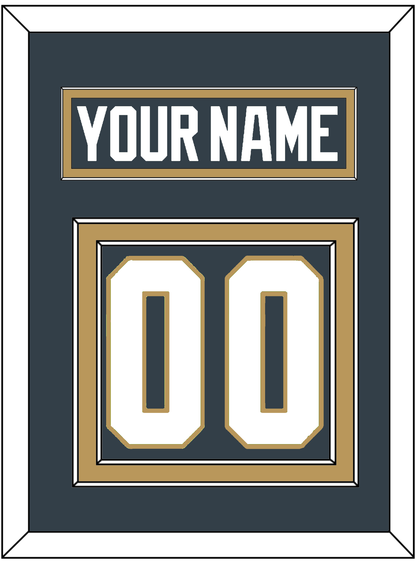 Vegas Nameplate & Number (Back) - Home Steel Gray - Signature Tier 3