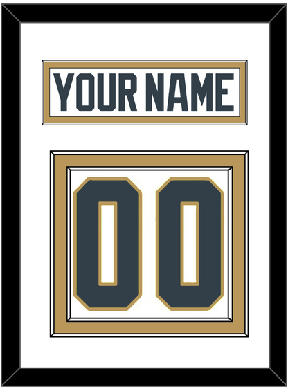 Vegas Nameplate & Number (Back) - Road White - Signature Tier 1