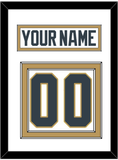 Vegas Nameplate & Number (Back) - Road White - Double Mat 1