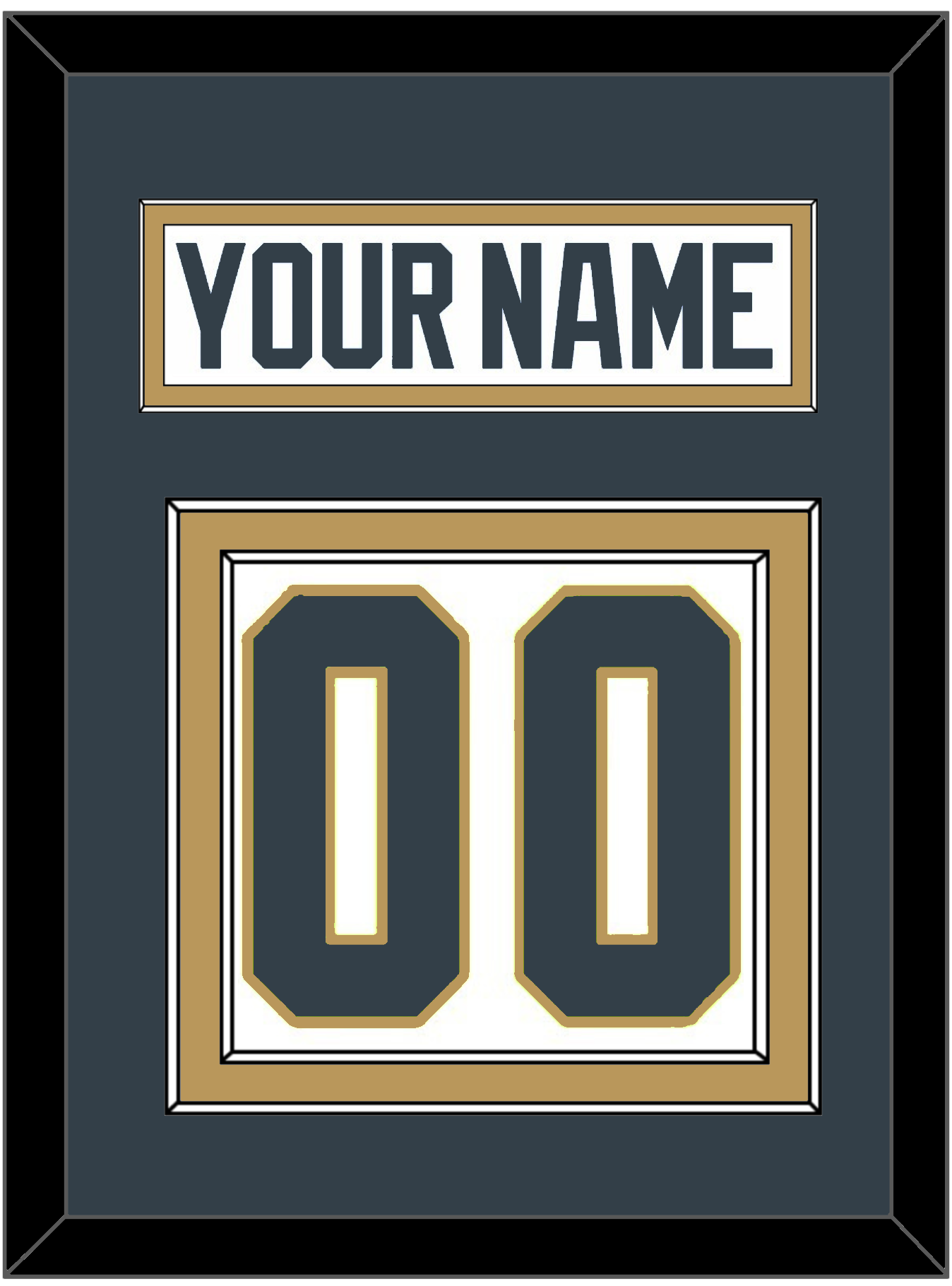 Vegas Nameplate & Number (Back) - Road White - Signature Tier 2