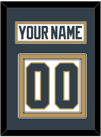 Vegas Nameplate & Number (Back) - Road White - Signature Tier 2