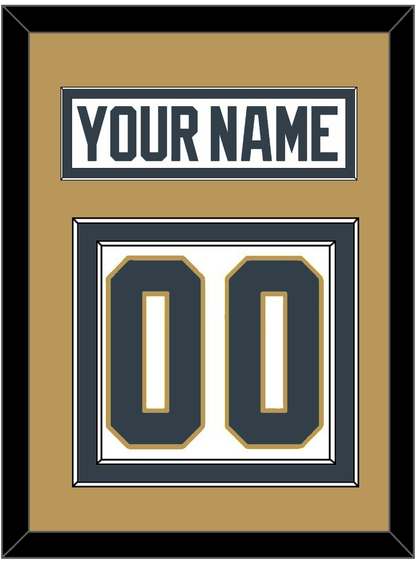 Vegas Nameplate & Number (Back) - Road White - Signature Tier 3