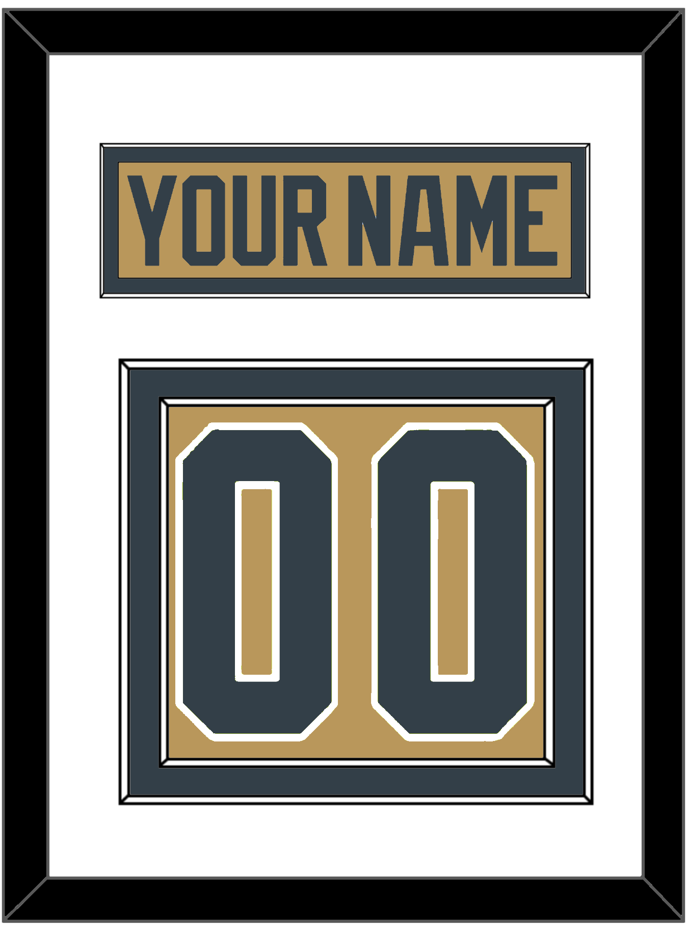 Vegas Nameplate & Number (Back) - Alternate Gold - Signature Tier 1