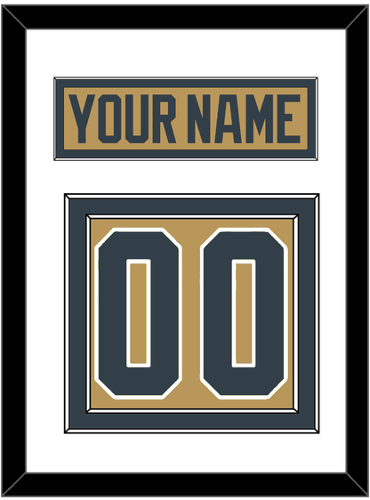 Vegas Nameplate & Number (Back) - Alternate Gold - Signature Tier 1