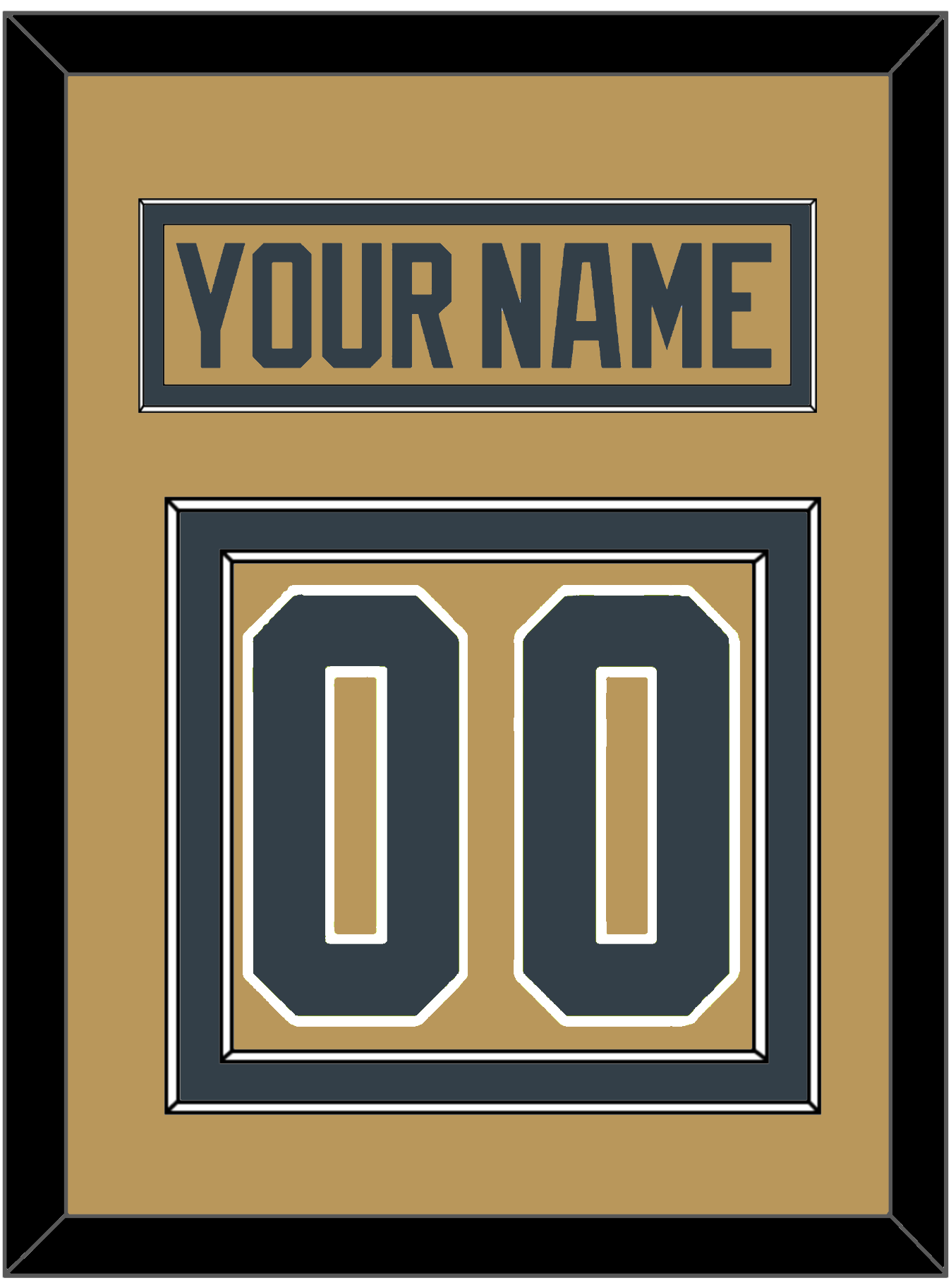 Vegas Nameplate & Number (Back) - Alternate Gold - Signature Tier 2