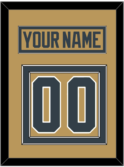 Vegas Nameplate & Number (Back) - Alternate Gold - Signature Tier 2