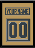 Vegas Nameplate & Number (Back) - Alternate Gold - Double Mat 2